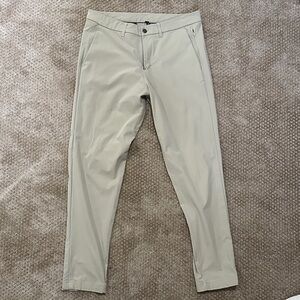 Lululemon Mens Commission Slim Pants 34 x 34 Khaki